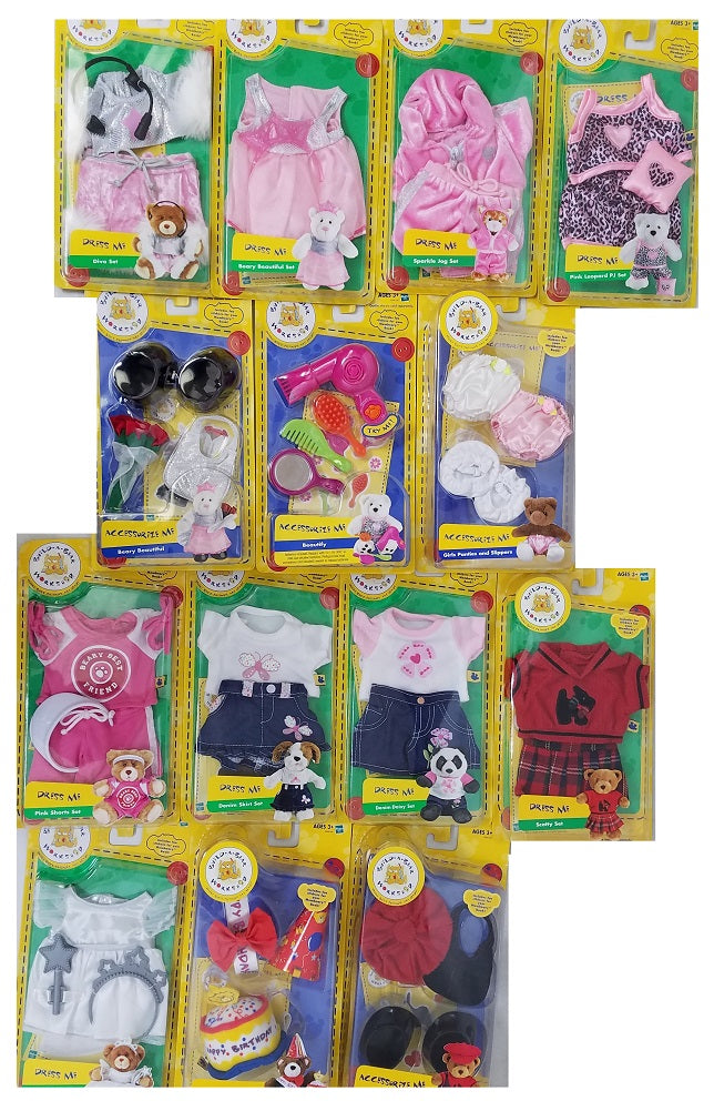 14-Piece Build-A-Bear Workshop Outfits/Accessories for Build-A-Bear Buddies