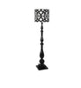Threshold Polyresin Turned Lacquer Floor Lamp, Black