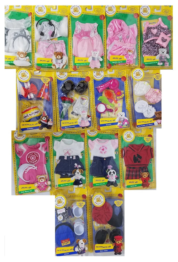 15-Piece Build-A-Bear Workshop Outfits/Accessories for Build-A-Bear Buddies