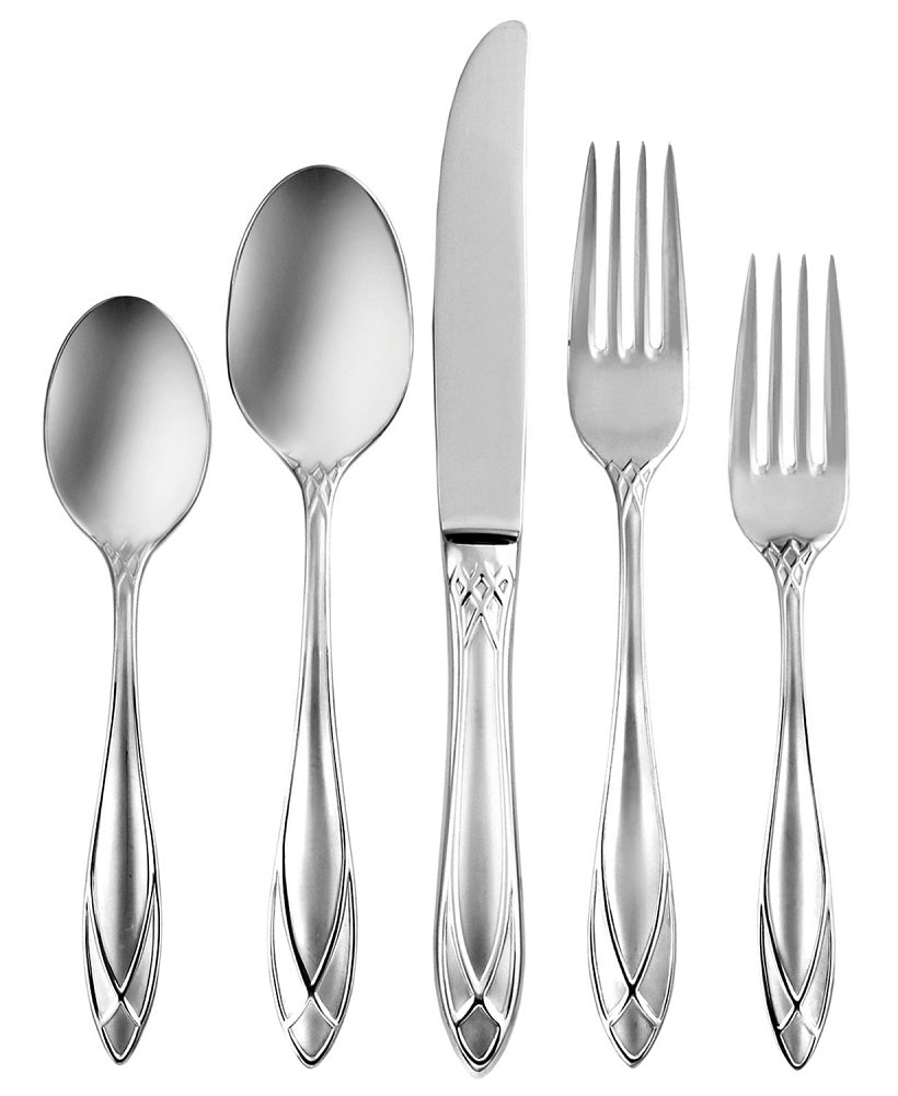 Yamazaki Alexandra Ice 5-Piece Flatware Place Setting 18/10 Stainless Steel