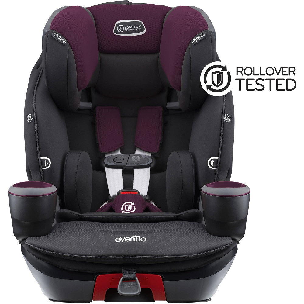 Evenflo SafeMax 3-in-1 Harness Booster Car Seat, Purple Berry