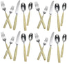 Yamazaki Feather Gold 20-Piece Flatware Place Settings 18/8 Stainless Steel