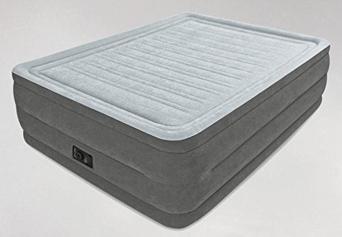 Intex Comfort Plush High Rise Dura-Beam Airbed w/ Built-In Pump - Queen | 64417E
