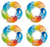 Intex Inflatable Color Whirl Floating Tube Raft w/ Handles (Set of 4) | 58202EP