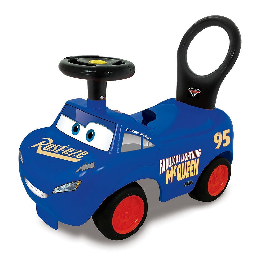 Kiddieland Disney Cars 3 Lights N' Sounds McQueen Activity Ride-On, Blue