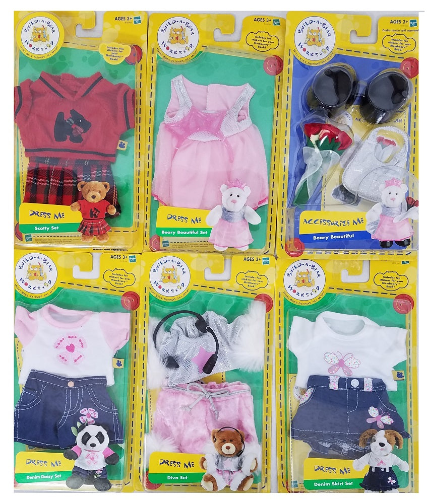 6-Piece Build-A-Bear Workshop Outfits/Accessories for Build-A-Bear Buddies