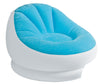 INTEX Inflatable Colorful Cafe Chaise Lounge Chair w/ Ottoman - Blue | 68572E