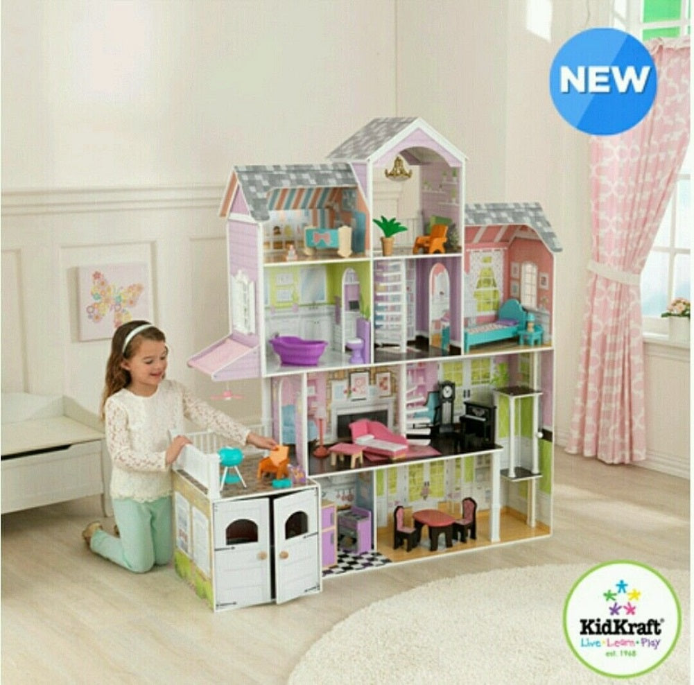 KidKraft Grand Estate Dollhouse + 26 Pieces of Furniture