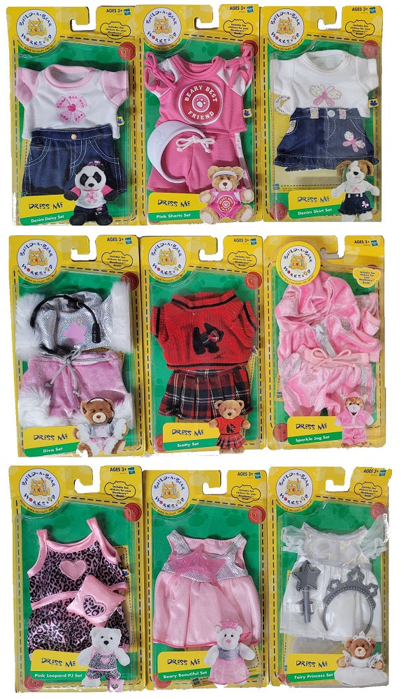 9-Piece Build-A-Bear Dress Me Outfits for 8-10 inch SMALL Build-A-Bear Buddies