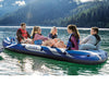 Excursion 5 Inflatable 5-Person Boat Set with Aluminum Oars, Pump, and Bag