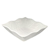 10 Strawberry Street Boca 12" Embossed Square Bowl, White