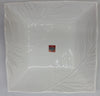 10 Strawberry Street Boca 12" Embossed Square Bowl, White