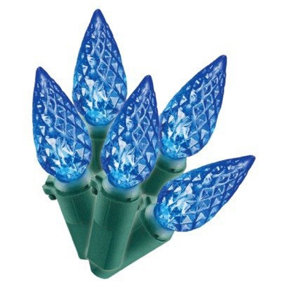 Philips 60ct Blue LED Faceted C6 Indoor/Outdoor String Lights