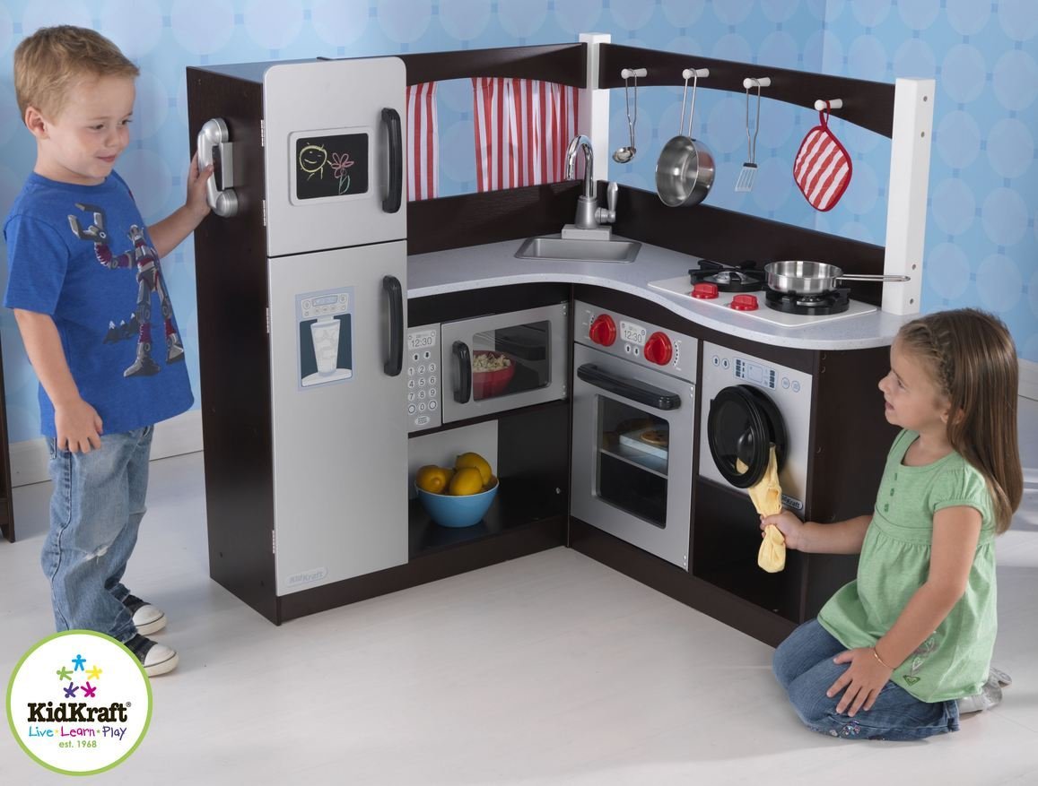 KidKraft Grand Espresso Corner Kitchen