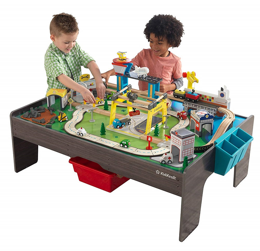 KidKraft My Own City Vehicle and Reversible Activity Table 120 plus Pieces