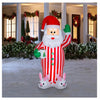 Gemmy 7FT Inflatable Christmas Santa Claus with Bunny Slippers Holiday Decoration