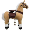 PonyRider Plush Ride-On Toy Pony with Gallop and Go Action, Light Brown