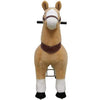 PonyRider Plush Ride-On Toy Pony with Gallop and Go Action, Light Brown