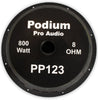 Podium Pro PP123 12-Inch 800 Watt Low Frequency Replacement Subwoofer