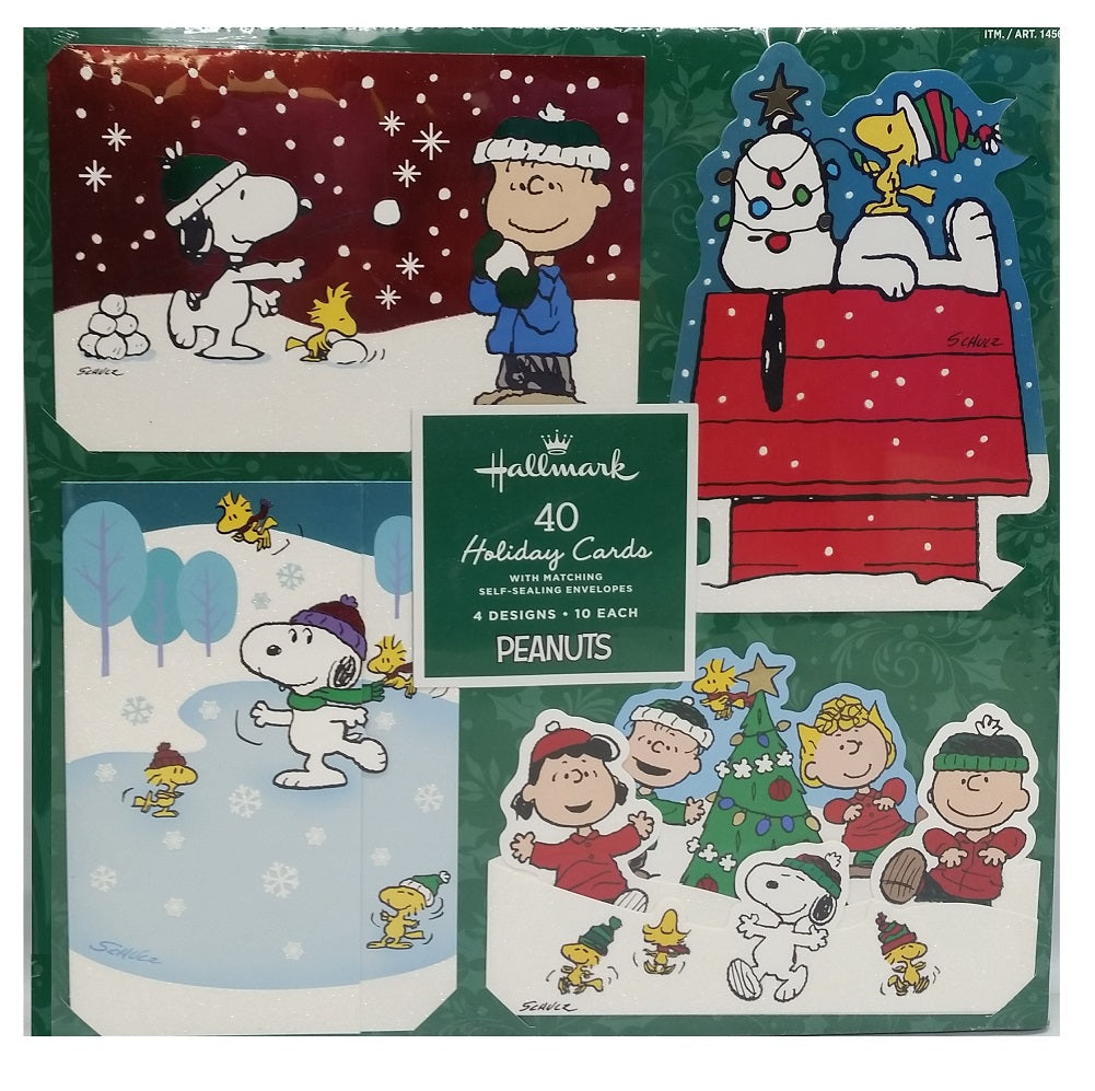 Hallmark 40-Count Peanuts Holiday Cards with Envelopes
