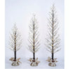 Member's Mark Set of 3 Winter Trees Pre-Lit with Warm White Wire Lights