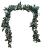 9FT Pre-Lit and Decorated Garland 90 Warm White LED Lights and Silver Accents