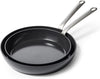 GreenPan 2-piece Craft Noire Ceramic Nonstick 8in and 10in Frypan Set Black