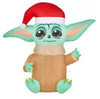 Star Wars 3.5-FT Sitting Grogu with Santa Hat Christmas Inflatable