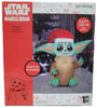 Star Wars 3.5-FT Sitting Grogu with Santa Hat Christmas Inflatable