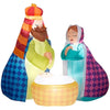Airblown Inflatable 6FT Wide Merry and Bright Nativity Scene Holiday Decoration