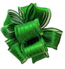 3-Pack Kirkland Wire Edged Green Striped Sheer Ribbon 50 yards x 1.5 inches