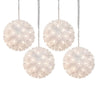 Home Accents Holiday 4-Pack LED 5.5-inch Hanging Sphere Lights Warm White