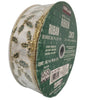 3-Pack Kirkland Wire Edged Ivory Ribbon with Green Holly Leaves 50 yards X 1.5 inches