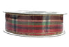 Kirkland Signature Wire Edged Holiday Plaid Ribbon 50 yards X 1.5 inches