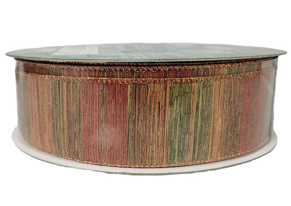 Varigated Fall Color Ribbon Kirkland Signature Wire Edged Fall Variegated Sheer Ribbon 50 yards X ...