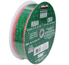 Kirkland Wire Edged Green Glitter Ribbon with Red & White Dot Edges 50yd X 1.5in