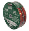 Kirkland Wire Edged Red, Black Plaid with Silver Ribbon 50 yards X 1.5 inches
