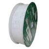 Kirkland Wire Edged White Sheer Ribbon with Glitter Accents 50 yd X 1.5 in