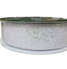 Kirkland Wire Edged White Sheer Ribbon with Glitter Accents 50 yd X 1.5 in