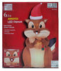 Holiday Time Inflatable Nom Nom Chipmunk with Acorn 6.5 feet
