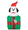 Gemmy 5 ft. Animated LED Dog in Gift Box Christmas Inflatable