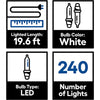 GE StayBright 19.6 ft Cool Bright 240-Count LED Tape Light Bright White