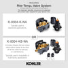 KOHLER T14422-3-CP Purist Rite-Temp Shower Valve Trim with Cross Handle and 2.5 GPM Showerhead