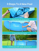 EVAJOY 10ft X 30in Metal Frame Above Ground Swimming Pool with Steel Frame Blue