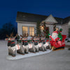 Gemmy Colossal 21-ft Wide Santa in Sleigh with Reindeer Christmas Inflatable