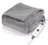 Sunbeam 11721 Velvet Electric Blanket Throw 4 Settings Gray 50 X 60