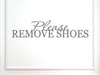 Vinyl Say 1241.Please-G.Dark Grey-33x7.5 Please Remove Shoes Vinyl Wall Say
