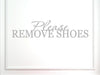 Vinyl Say 1241.Please-M.Light Grey-44x10 Please Remove Shoes Vinyl Wall Say
