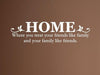 Vinyl Say 1244.Home-M.Dark WHITE-44X12 Decal - Home, Where You Treat Your Friends Like Family and Your Family Like Friends, 44X12-Inch, Matte WHITE