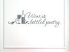 Vinyl Say 1245.Wine-G.Dark Blue-33x10.5 Wall Decal - Wine is Bottled Poetry, 33 x 10.5-Inch, Gloss Dark Blue